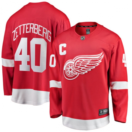 Youth Detroit Red Wings #40 Henrik Zetterberg Fanatics Branded Red Home Breakaway NHL Jersey