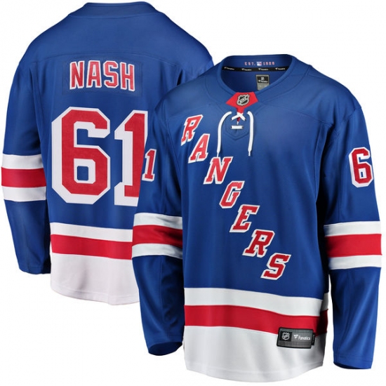 Youth New York Rangers #61 Rick Nash Fanatics Branded Royal Blue Home Breakaway NHL Jersey - Ujersey