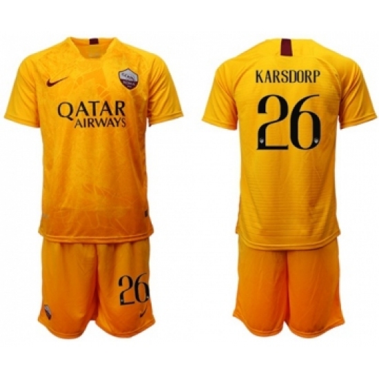 Roma #26 Karsdorp Third Soccer Club Jersey