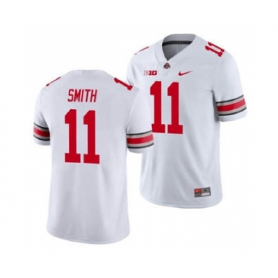 Men's Ohio State Buckeyes Tyreke Smith 11 White Game Football Jersey