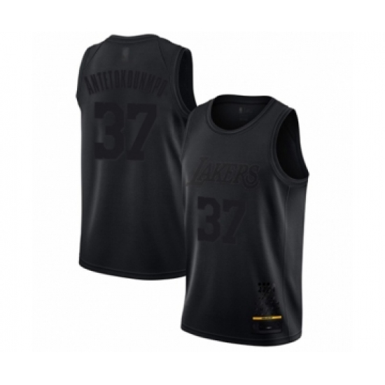 Men's Los Angeles Lakers #37 Kostas Antetokounmpo Swingman Black MVP Basketball Jersey - Ujersey