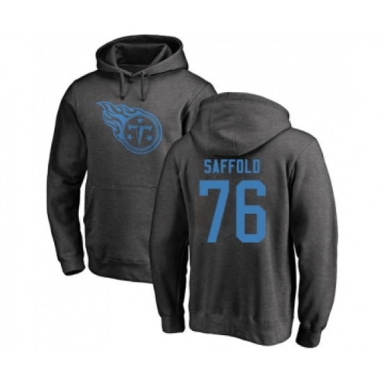 Football Tennessee Titans #76 Rodger Saffold Ash One Color Pullover Hoodie - Ujersey