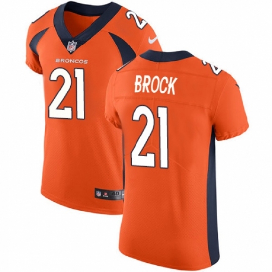 Men's Nike Denver Broncos #21 Tramaine Brock Orange Team Color Vapor Untouchable Elite Player NFL Jersey - Ujersey