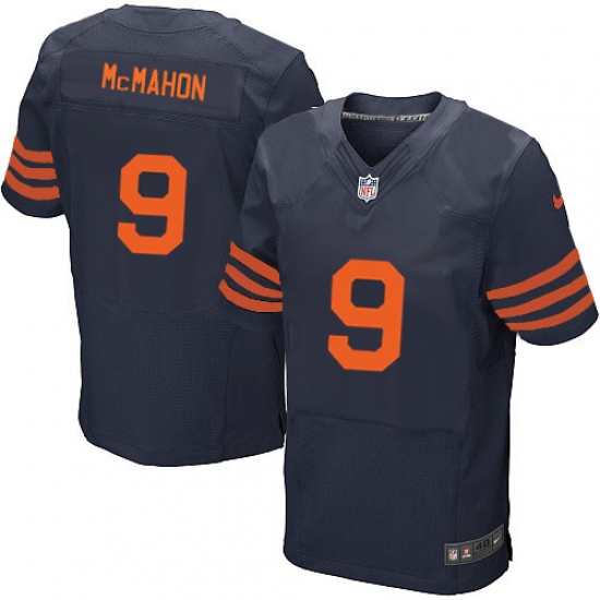 Men's Nike Chicago Bears #9 Jim McMahon Elite Navy Blue Alternate NFL Jersey - Ujersey