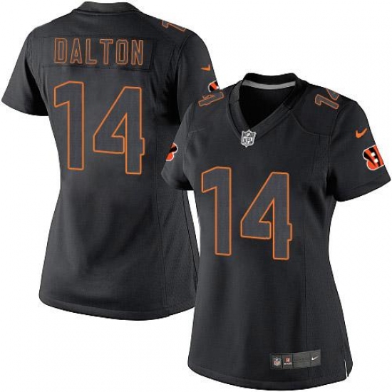 Women's Nike Cincinnati Bengals #14 Andy Dalton Limited Black Impact NFL Jersey - Ujersey