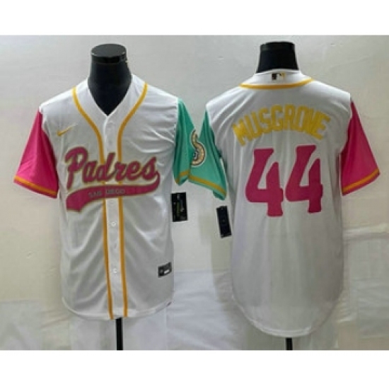 Men's San Diego Padres #44 Joe Musgrove White NEW 2023 City Connect Cool Base Stitched Jersey - Ujersey