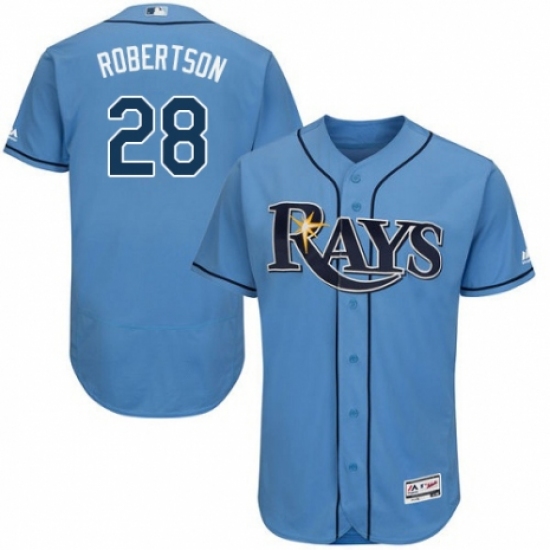 Men's Majestic Tampa Bay Rays #28 Daniel Robertson Columbia Alternate Flex Base Authentic Collection MLB Jersey - Ujersey