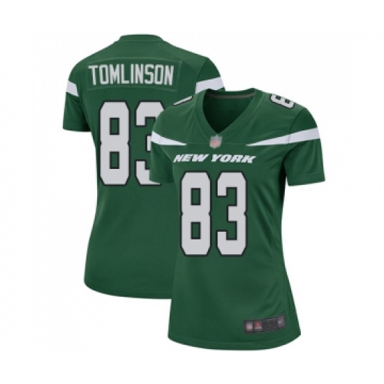 Women's New York Jets #83 Eric Tomlinson Game Green Team Color Football Jersey - Ujersey