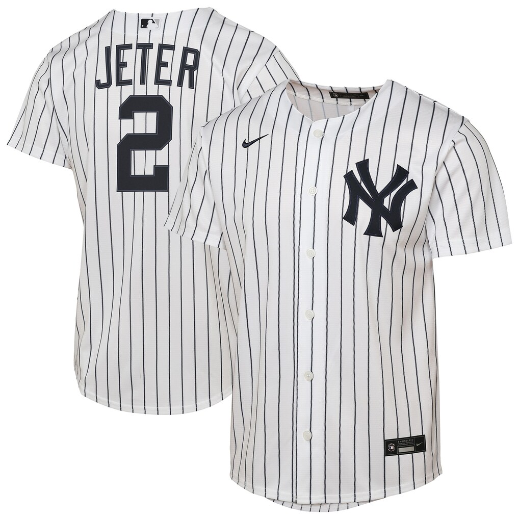 Youth New York Yankees Derek Jeter Nike White Home Replica Jersey - Ujersey