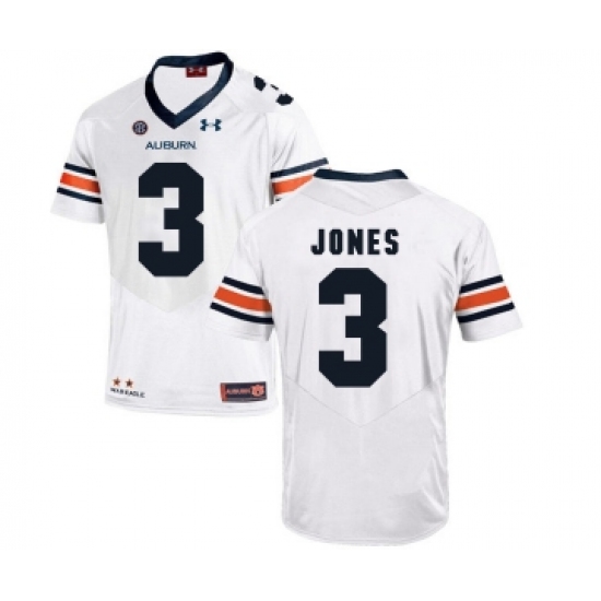 Auburn Tigers 3 Jonathan Jones White College Football Jersey - Ujersey