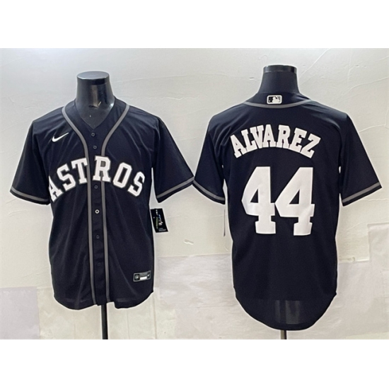 Men's Houston Astros #44 Yordan Alvarez Black Lights Out Limited Stitched Baseball Jersey - Ujersey