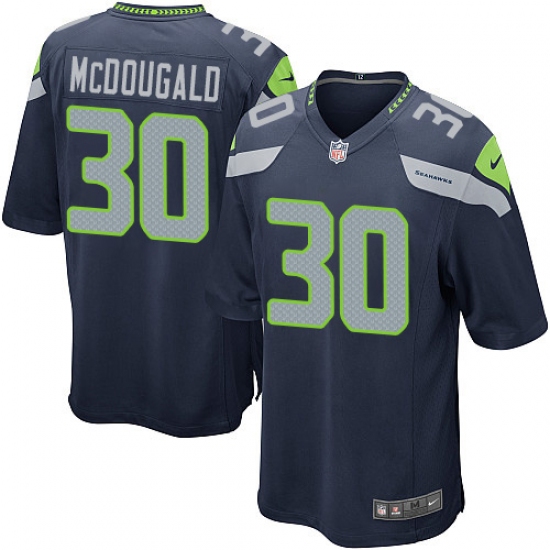 Men's Nike Seattle Seahawks #30 Bradley McDougald Game Steel Blue Team Color NFL Jersey - Ujersey
