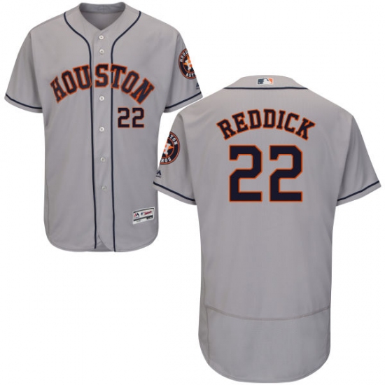 Men's Majestic Houston Astros #22 Josh Reddick Grey Flexbase Authentic Collection MLB Jersey - Ujersey