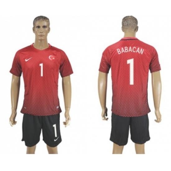 Turkey #1 Babacan Home Soccer Country Jersey