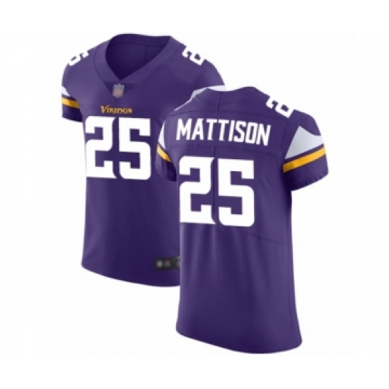 Men's Minnesota Vikings #25 Alexander Mattison Purple Team Color Vapor Untouchable Elite Player Football Jersey - Ujersey