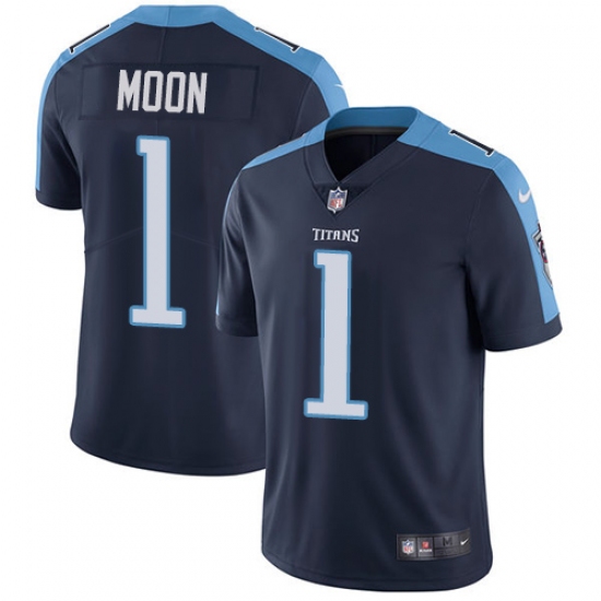 Youth Nike Tennessee Titans #1 Warren Moon Elite Navy Blue Alternate NFL Jersey - Ujersey