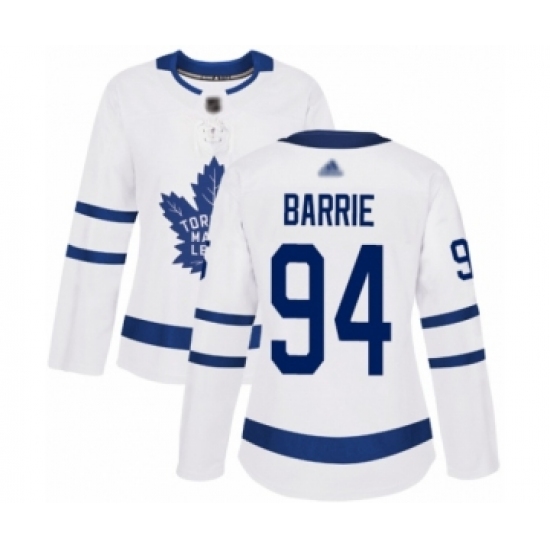 Women's Toronto Maple Leafs #94 Tyson Barrie Authentic White Away Hockey Jersey - Ujersey