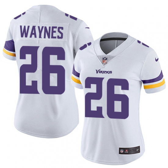 Women's Nike Minnesota Vikings #26 Trae Waynes White Vapor Untouchable Limited Player NFL Jersey - Ujersey