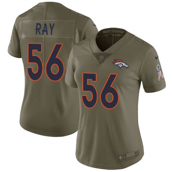 Women's Nike Denver Broncos #56 Shane Ray Limited Olive 2017 Salute to Service NFL Jersey - Ujersey