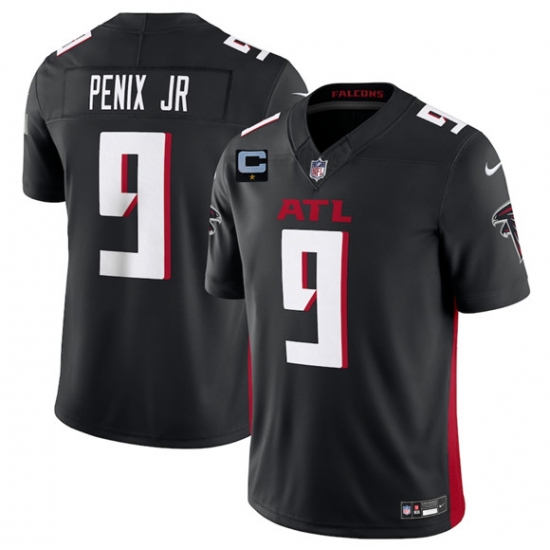 Men's Atlanta Falcons #9 Michael Penix Jr Black 2025 F.U.S.E. With 1-Star C Vapor Untouchable Limited Football Stitched Jersey - Ujersey
