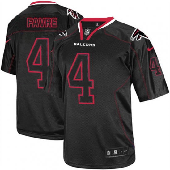 Men's Nike Atlanta Falcons #4 Brett Favre Elite Lights Out Black NFL Jersey - Ujersey