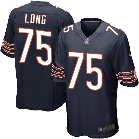 Men's Nike Chicago Bears #75 Kyle Long Game Navy Blue Team Color NFL Jersey