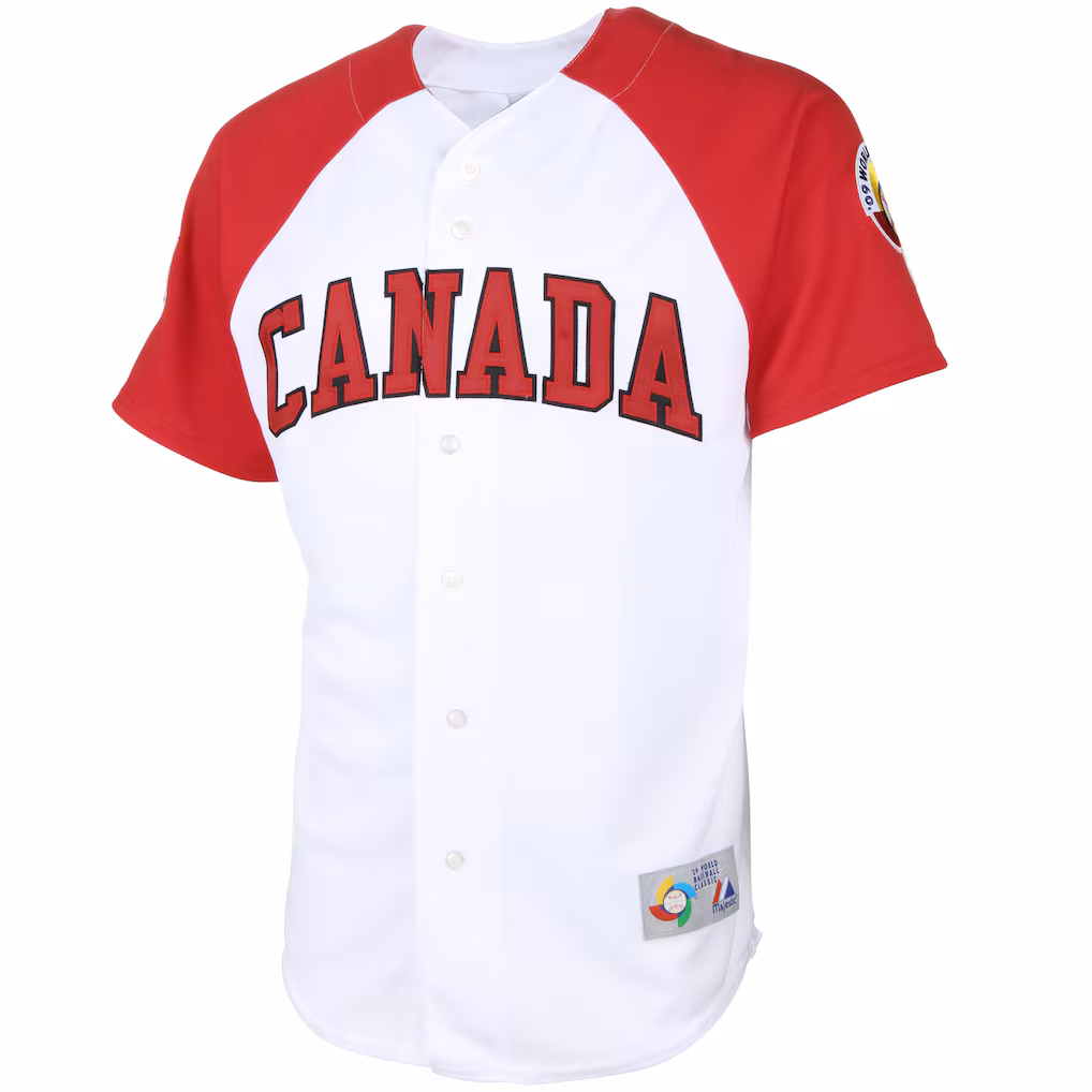 Mens Canada Majestic White 2009 World Baseball Classic Jersey - ujerseystore