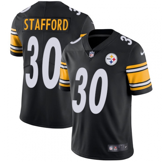 Youth Nike Pittsburgh Steelers #30 Daimion Stafford Black Team Color Vapor Untouchable Limited Player NFL Jersey - Ujersey
