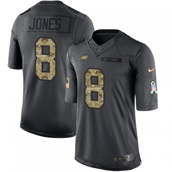 Youth Nike Philadelphia Eagles #8 Donnie Jones Limited Black 2016 Salute to Service NFL Jersey - Ujersey