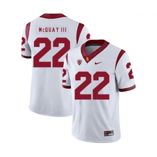 USC Trojans 22 Leon McQuay III White College Football Jersey - Ujersey