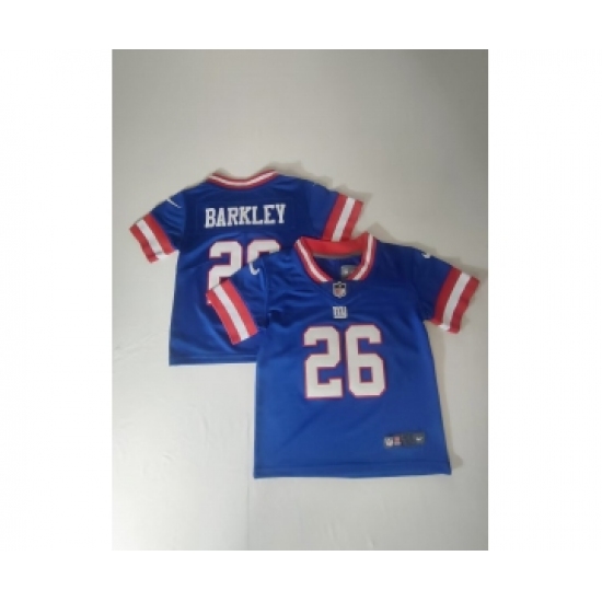 Toddlers New York Giants #26 Saquon Barkley Royal Vapor Untouchable Classic Stitched Jersey - Ujersey