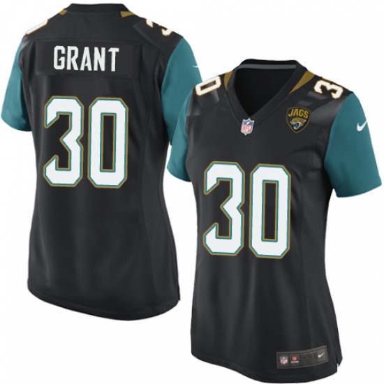 Women's Nike Jacksonville Jaguars #30 Corey Grant Game Black Alternate NFL Jersey - Ujersey