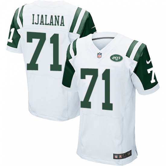 Men's Nike New York Jets #71 Ben Ijalana Elite White NFL Jersey - Ujersey