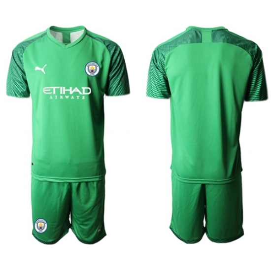 Manchester City Blank Green Goalkeeper Soccer Club Jersey