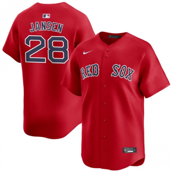 Men's Boston Red Sox #28 Danny Jansen Red 2024 Alternate Limited Stitched Baseball Jersey - Ujersey
