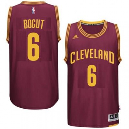 Men's Cleveland Cavaliers #6 Andrew Bogut adidas Burgundy Player Swingman Road Jersey - Ujersey