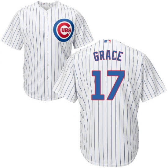 Youth Majestic Chicago Cubs #17 Mark Grace Replica White Home Cool Base MLB Jersey - Ujersey