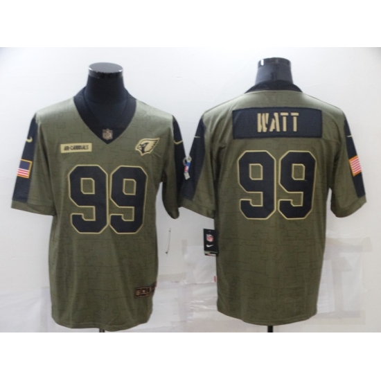 Men's Arizona Cardinals #99 J.J. Watt Nike Olive 2021 Salute To Service Limited Player Jersey - Ujersey