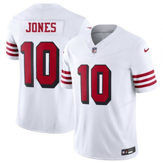 Men's San Francisco 49ers #10 Mac Jones New White 2025 F.U.S.E. Vapor Untouchable Limited Football Stitched Jersey - Ujersey