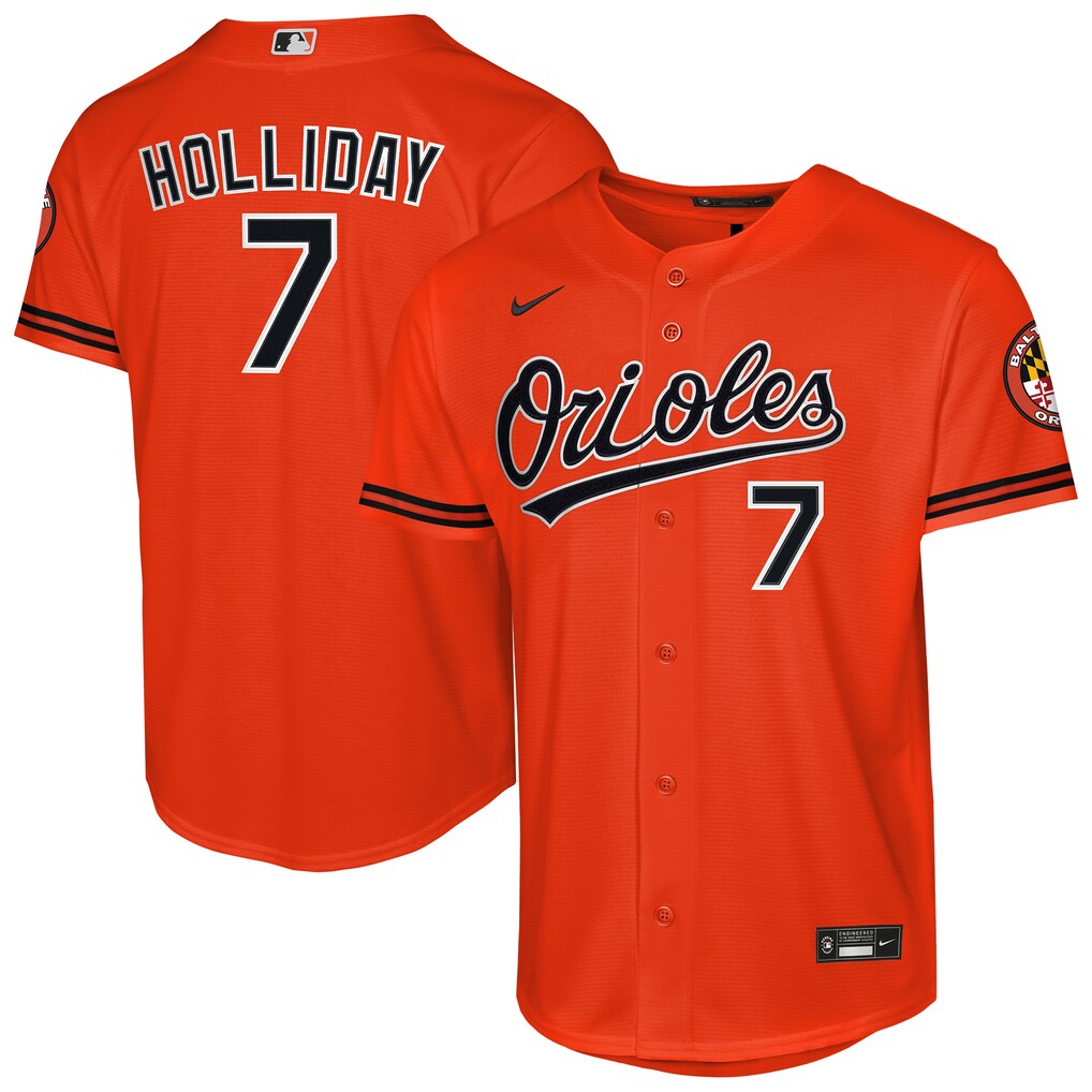 Youth Baltimore Orioles Jackson Holliday Nike Orange Alternate 2 Stadium Player Jersey - Ujersey