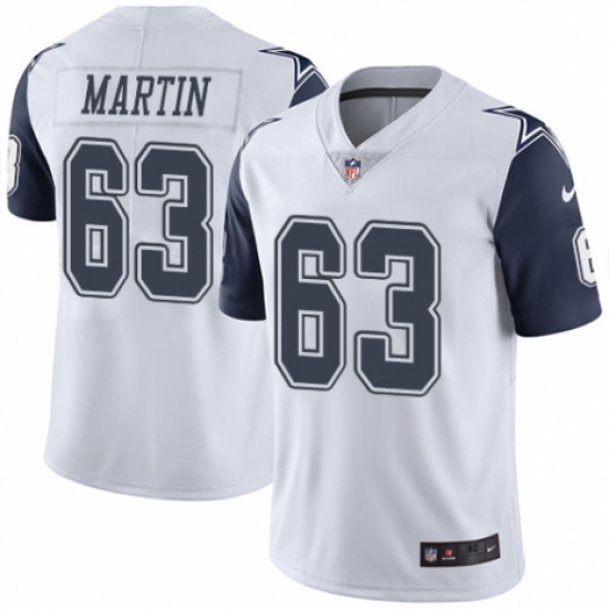Men's Nike Dallas Cowboys #63 Marcus Martin Limited White Rush Vapor Untouchable NFL Jersey - Ujersey