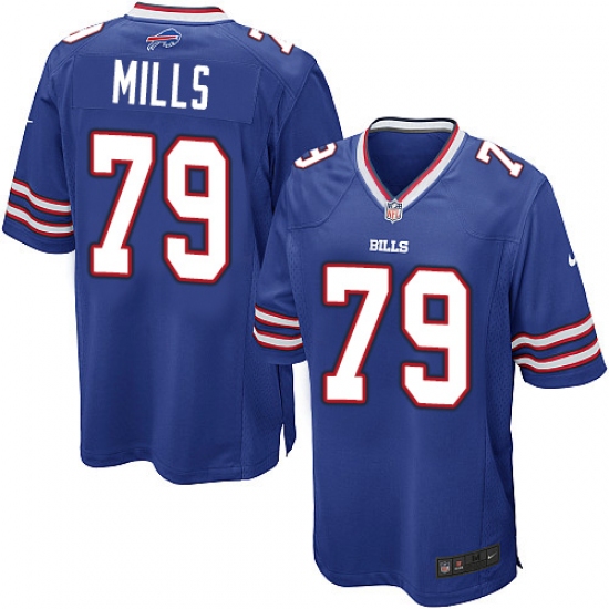 Men's Nike Buffalo Bills #79 Jordan Mills Game Royal Blue Team Color NFL Jersey - Ujersey