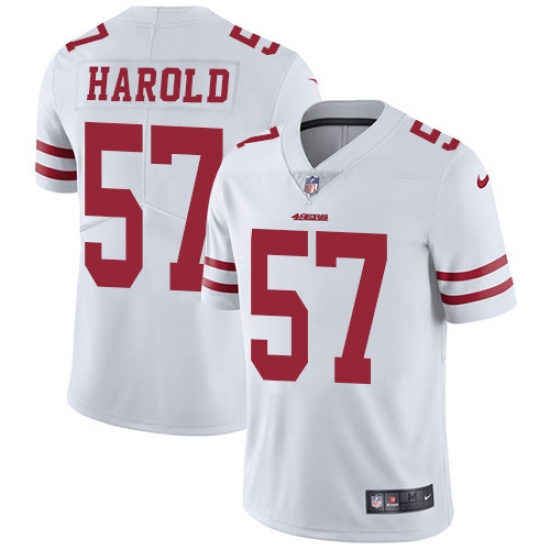 Men's Nike San Francisco 49ers #57 Eli Harold White Vapor Untouchable Limited Player NFL Jersey - Ujersey