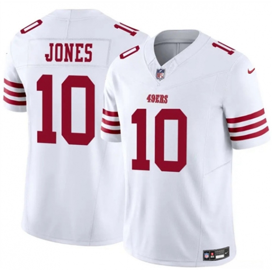 Men's San Francisco 49ers #10 Mac Jones White 2025 F.U.S.E. Vapor Untouchable Limited Football Stitched Jersey - Ujersey