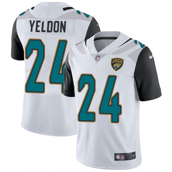 Youth Nike Jacksonville Jaguars #24 T.J. Yeldon White Vapor Untouchable Limited Player NFL Jersey - Ujersey