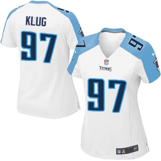 Women's Nike Tennessee Titans #97 Karl Klug Game White NFL Jersey - Ujersey