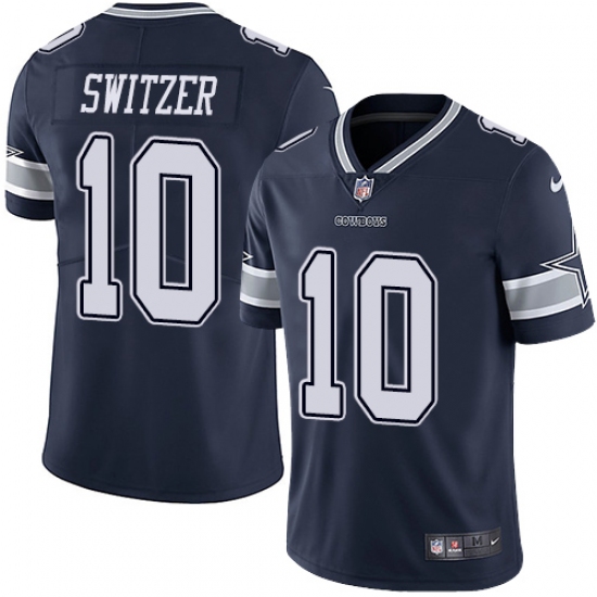 Youth Nike Dallas Cowboys #10 Ryan Switzer Navy Blue Team Color Vapor Untouchable Limited Player NFL Jersey - Ujersey