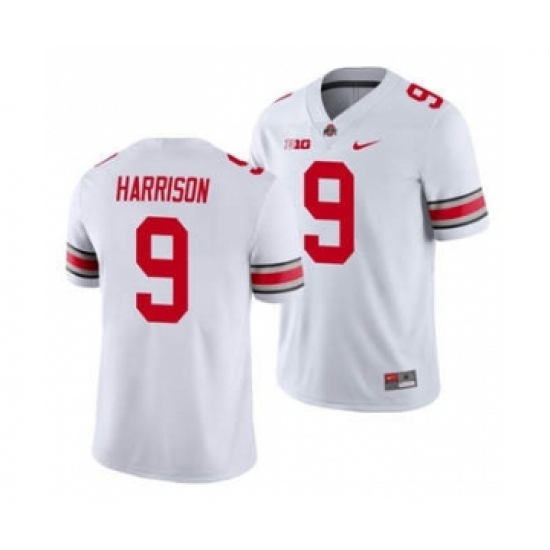 Men's Ohio State Buckeyes Zach Harrison 9 White Game Football Jersey - Ujersey