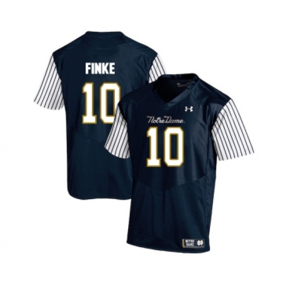 Notre Dame Fighting Irish 10 Chris Finke Navy College Football Jersey - Ujersey