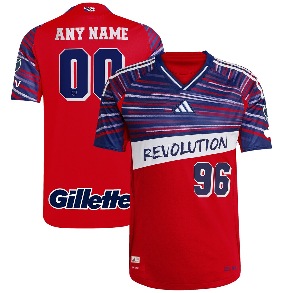 Men's New England Revolution adidas Red 2025 Third Authentic Custom Jersey - Ujersey